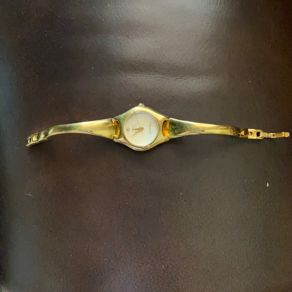 Anne Klein II Diamond water 100 resist Gold watch